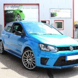 Folierung VW Polo in blau