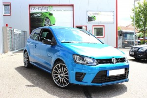 Folierung VW Polo in blau